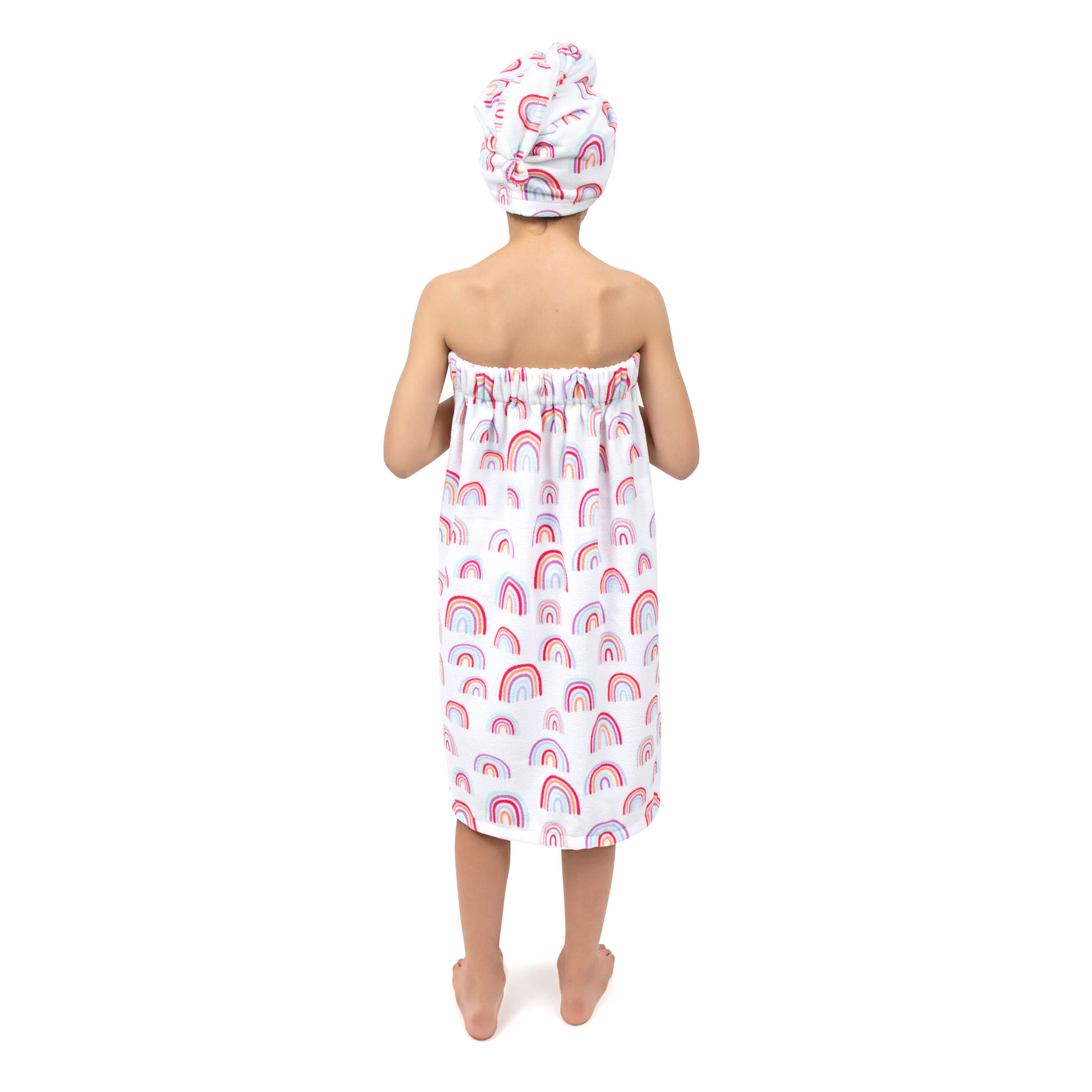 Justice Dreamer 4-Piece Spa Set with Bath Towel Wrap, Eye Mask and Loofah, Pink