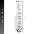 thumbnail image 4 of Tall White Bathroom Storage Cabinet with Open Shelves and Vented Door, Slim Linen Cabinet for Compact Bathroom Organization, Santorin Collection, 4 of 9