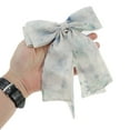 thumbnail image 5 of Unique Bargains 1 Pc Hair Barrettes Fashion Ink Wash Print Bow Hair Clip Blue, 5 of 5
