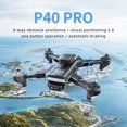 thumbnail image 2 of Dron P40 PRO Con Posicionamiento Visual 2.0+ Evitación De Obstáculos En Cuatro Vías + Frenado Automático + Doble Lente + Lente Eléctrica Ajustable + Motor De Alto Rendimiento 8620 + Bolsa De Almacenam, 2 of 3