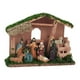 thumbnail image 1 of Figuras de belén navideño con adorno de establo Figuras de belenes Estilo A, 1 of 9