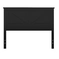 Farmhouse Style Wood Panel Headboard in Black Full Size