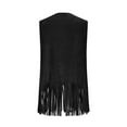 thumbnail image 4 of Women's Plus Size Fringe Vest Faux Suede Rivets Sleeveless Tassel Jacket Western Cowgirl Outfits 2025 Trendy Vest, 4 of 9