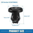 thumbnail image 4 of Bumper Clips No.91505TM8003 Automotive Clips for Honda Civic 2013-2019 Plastic Black (Set of 10), 4 of 6