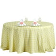 thumbnail image 4 of BalsaCircle 120" Round Gingham Checkered Polyester Tablecloth Yellow, 4 of 7
