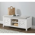 thumbnail image 3 of Alaterre Furniture Coventry 45 in. Pine Wood Storage Bench with Cushion, Entryway Organization & Decoration, 3 Adjustable/Removable Cubbies, Dove Gray and White, 3 of 10