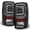 Black Housing, variant on AKKON - For 2000-2006 Suburban Tahoe Yukon XL Denali Liftgate Model Style G2 Black C-Sty LED Tail Lights Brake Lamps Pair
