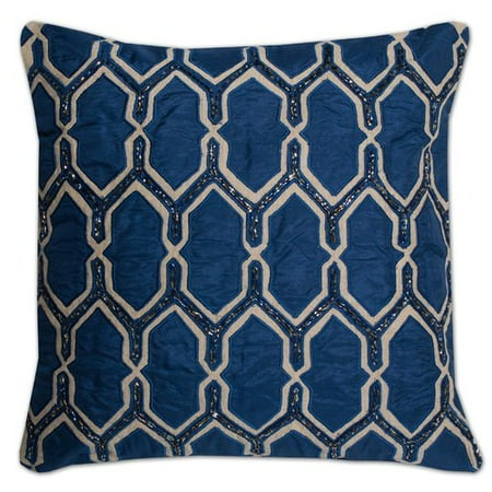 Sweet Home Collection Luxury Zippered Beaded Decorative Throw Pillow - Walmart.com