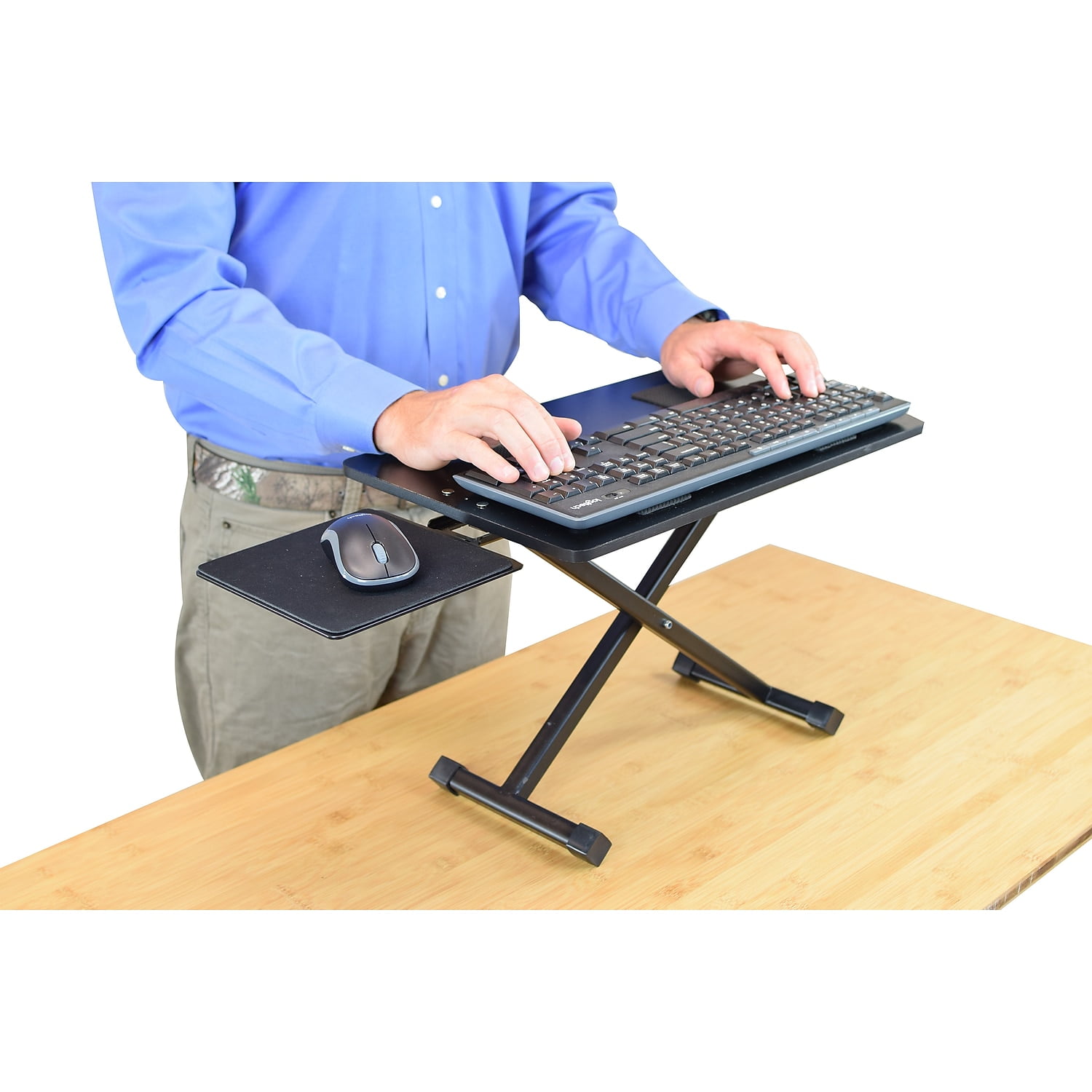 Adjustable Keyboard Stand for Desk – Height Adjustable Keyboard Riser with Negative Tilt for Ergonomic Typing Comfort, Wrist-Friendly Keyboard and Mouse Platform