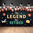 thumbnail image 5 of Balloon Design Retirement Banner Decorative Airplane Celebration for Office Party Indoor Decoration Retirement Celebration Event, 5 of 9