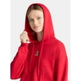 thumbnail image 3 of No Boundaries Bubble-Hem Hoodie and Drawstring Shorts Set, 2-Piece, Women’s, 3 of 4