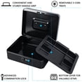 thumbnail image 3 of Caja de efectivo KYODOLED grande con cerradura de combinación negra, 3 of 9