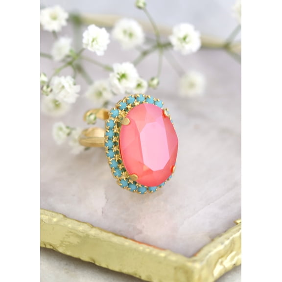 Natural Certified Red Coral Gemstone Moonga Astrological Ring 925 Sterling Silver Gols Plated Handmade Birthstone Jewelry Ring For Men