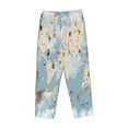 thumbnail image 4 of Xecao Animals Travel World Map Women's Straight Lounge Pajama Pants: The Epitome of Relaxed Sleepwear, 4 of 9