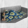 thumbnail image 6 of Evil Eye Soft Flannel Fleece Throw Blanket, Overlapping Evil Eye Cultural Ethnicity Turkish Positive Lucky Sign, Cozy Plush for Indoor and Outdoor Use, 70" x 90", Blue White Yellow, by Ambesonne, 6 of 6
