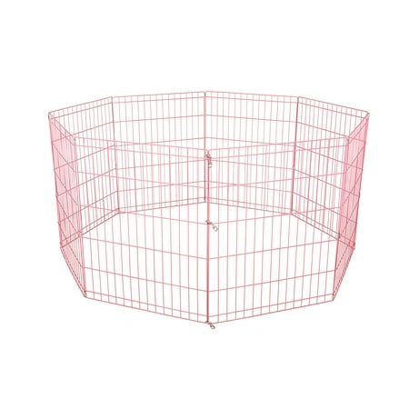 Pink 36 Tall Dog Playpen Crate Fence Pet Kennel Play Pen Exercise Cage -8