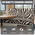 thumbnail image 4 of XYZCANDO Zebra RV Dinette Cushion Covers Universal RV Accessories for Inside Bench Cushion Comfortable 2 Seat Sofa Cover Stretchable Slip Covers for Loveseat Black, 4 of 7