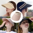 thumbnail image 5 of Sombrero de paja con protección solar para exteriores, con circunferencia de cabeza de 56 a 58 cm, con aleros grandes, antiultravioleta, para verano, 5 of 5