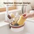 thumbnail image 6 of Food Waste Catcher for Sink, Adjustable Hanging Sink Strainer Basket with Press Dump Self-Cleaning Design, Food Waste Catcher That Goes Around Faucet, Food Strainer for Sink, Sink Protector（Green）, 6 of 6