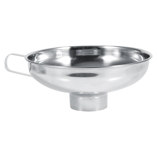 WALFRONT Funnel, Funnels,High Quality Stainless Steel Household Wide Mouth Canning Jars Funnel With Handle Kitchen Tools
