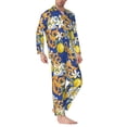 thumbnail image 3 of Bingfone Men'S Pajama Set 2 Piece Loungewear Pjs, Long Sleeve With Pajama Pants-Sicilian Style, 3 of 9