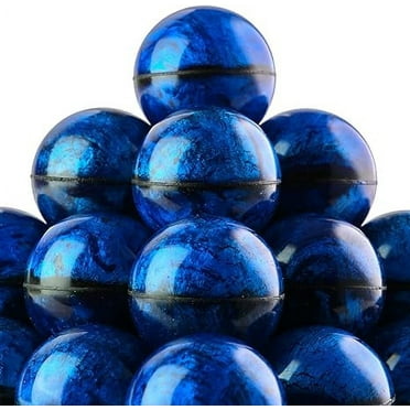 Entervending Bouncy Balls - Rubber Balls for Kids - Blue Bowling Bounce Balls - 25 Pcs Large Bouncy Ball 45 mm - Super Ball Vending Machine Toys - Bouncing Balls Party Favors