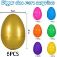 thumbnail image 2 of LessMo 72PCS 3.15" Easter Eggs Large Colorful Bright Plastic Easter Eggs Surprise Toys Blind Bags Assortment Empty Shells, Crafts Basket Stuffers for Party Hunt Games, 2 of 7