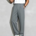 thumbnail image 5 of GSPCLAM Mens Casual Dress Pants Office Essential Lightweight Pants with Side Pockets Soft Fabric Straight Leg Pants for Commute Light Blue M, 5 of 5