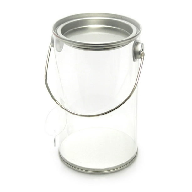 Clear Paint Pails Container Tin Lid, 3inch x 5inch