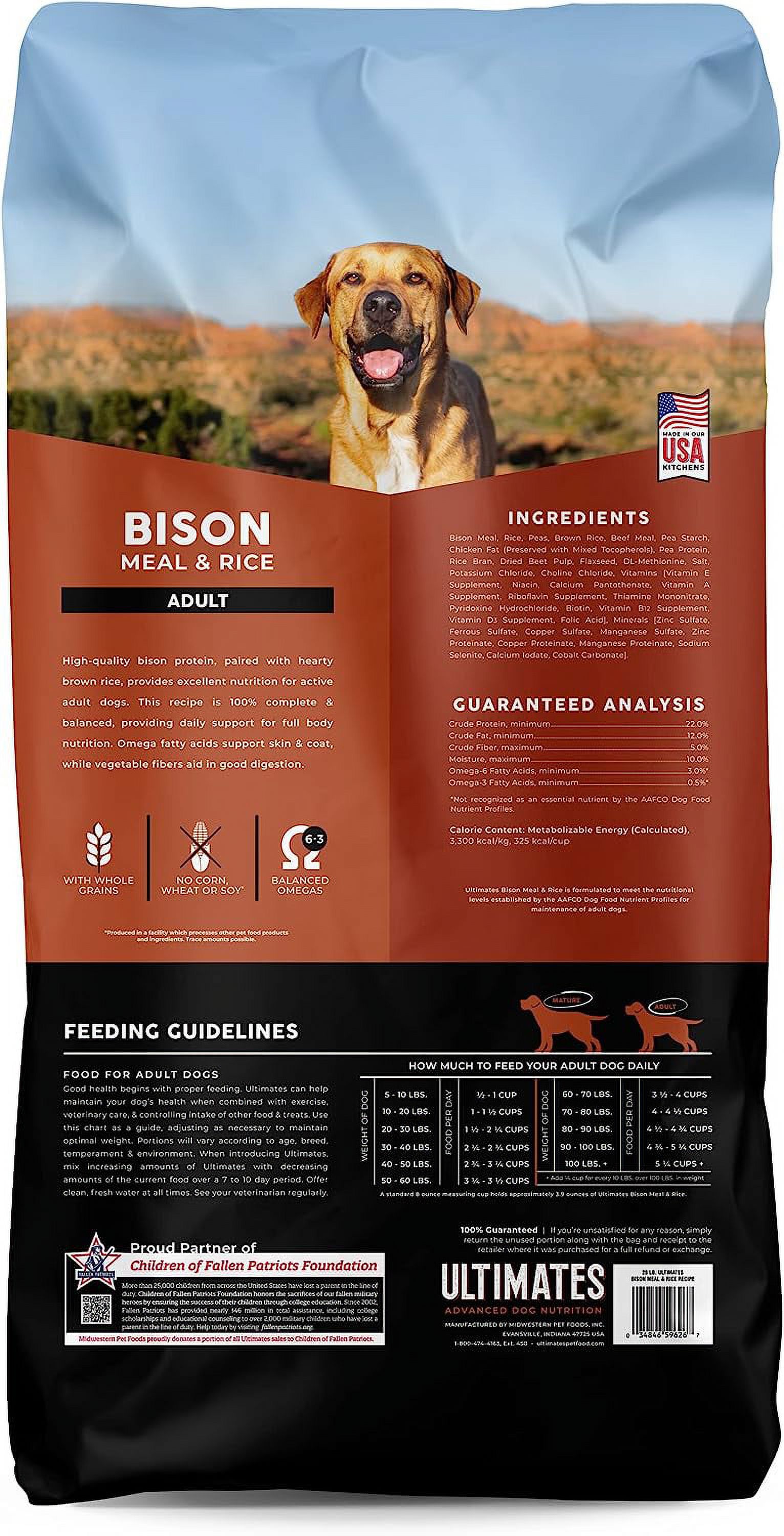 Ultimates Bison Meal & Rice Dry Dog Food