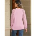 thumbnail image 5 of Charmish Women's Knit Tops Dressy Business Casual Blouses Lace Long Sleeve Work Shirts Fall Clothes, 5 of 6