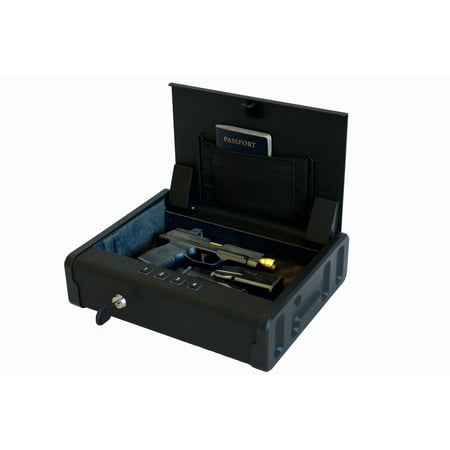 Iron Hawk Gun Safe for Pistols Pistol Safe Handgun Safe with Digital Password or Key Lock ,Safe Box for Home Hotel Office Business Jewelry Gun Cash