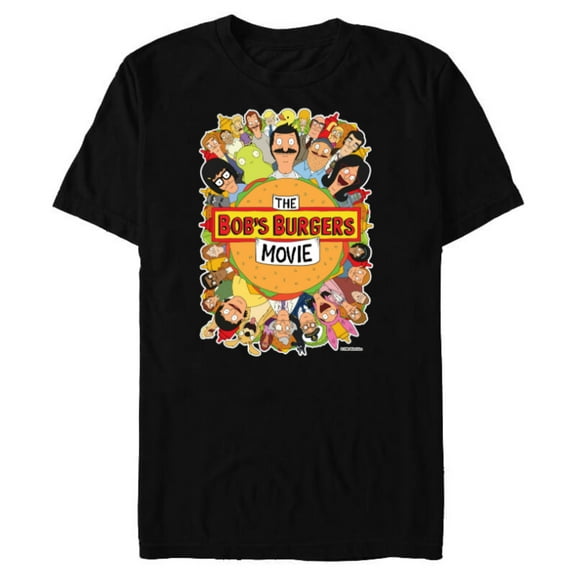 The Bob’s Burgers Movie Poster - Short Sleeve Blended T-Shirt for Adults - Customized-Black