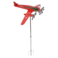thumbnail image 2 of Metal Aircraft Weather Vane 3D Red Rustproof Smooth Airplane Windmill Wind Spinner for Garage Dome Barn Patio Red, 2 of 5