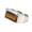 Silver Plated Brown, variant on Men's Cushion Gemstone Signet Ring Personalized Minimalist Polish Comfort Fit Silver Plated Black Size 8