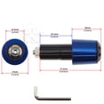 thumbnail image 2 of Handle Bar End CNC Outlaw Blue Hollow 7/8" Bars 6mm Slug Weight Slider, 2 of 2