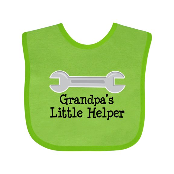 Inktastic Grandpa's Little Helper Boys or Girls Baby Bib