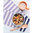 thumbnail image 3 of Anchor Purple Kitchen Dish Towels for Drying Dishes Set of 3, Modern Navy Blue White Striped Nautical Waffle Weave Microfiber Hand Tea Bathroom Towels Quick Dry & Absorbent Towel 12x12, 3 of 7