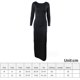 thumbnail image 3 of Vestido sexy de una pieza para mujer, vestido sin mangas, cuello en V profundo, vestido bodycon con abertura alta, vestidos largos (negro), 3 of 5