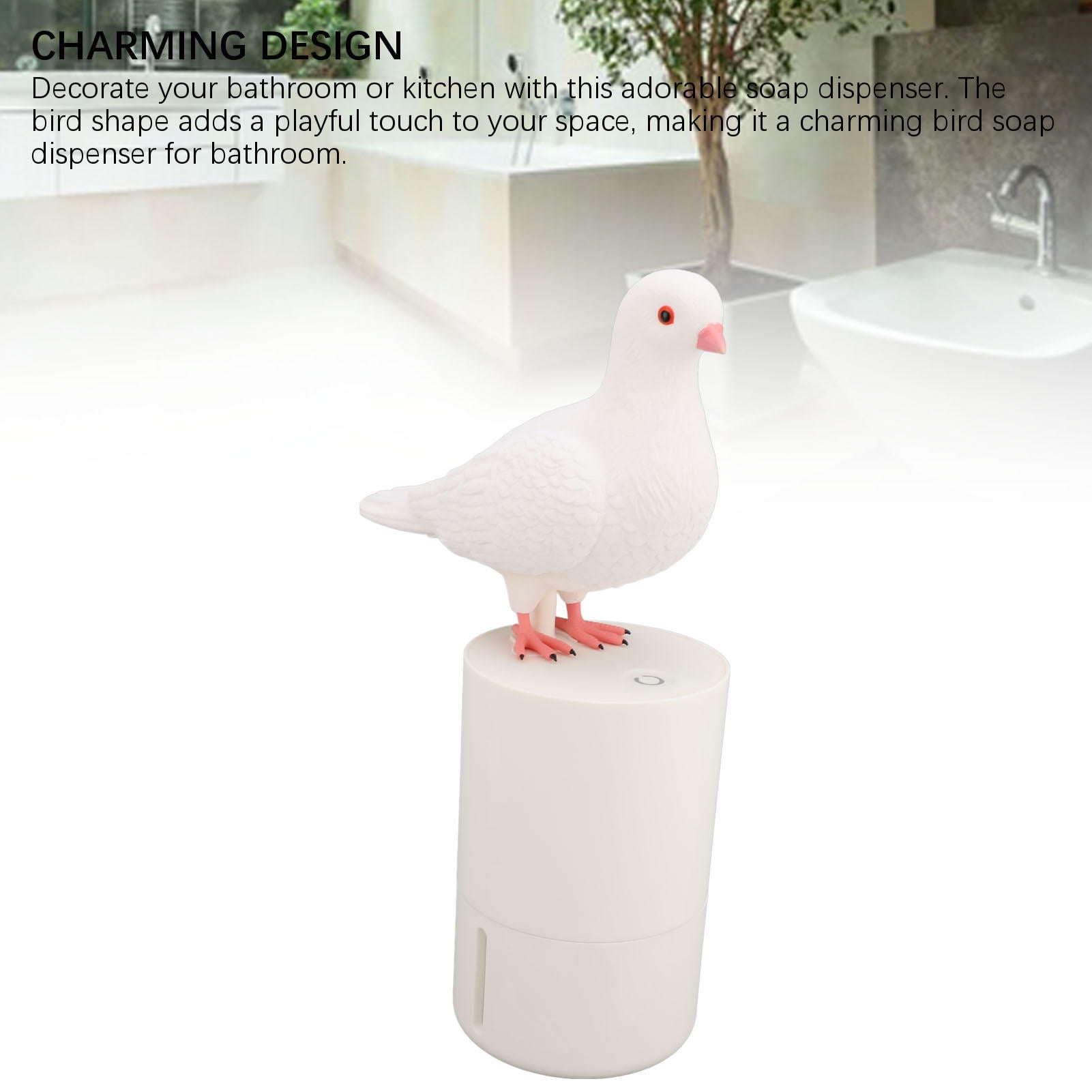 BIMZUC Automatic Touchless Foam Soap Dispenser – Bird‑Shaped, 2‑Spray Induction Hand Washer for Kitchen & Bathroom
