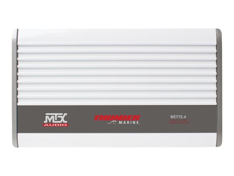 MTX WET WET75.4 Marine Amplifier, 400 W RMS, 4 Channel, Class AB