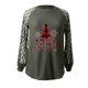 thumbnail image 5 of Pntutb Blusa de manga larga de encaje con cuello redondo y estampado navideño para mujer Tops sólidos Pntutb Pntutb-5660, 5 of 5