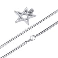 thumbnail image 4 of Collar con colgante de pentagrama satánico TempBeau de acero inoxidable, 4 of 7