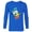 Royal, variant on Mickey and Friends Donald Duck Face - Long Sleeve T-Shirt for Men - Customized-Black