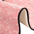 thumbnail image 6 of SKYSONIC 2X6 Feet Pink Sparkling Christmas Tree Runner Rug with Rubber Backing, Snowflakes Non Slip Entryway Rug Runner Washable Soft Area Rug Carpet for Hallway Bedroom Kitchen Decor, 6 of 6