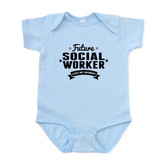 CafePress - Future Social Worker Like My Mommy Body Suit - Baby Light Bodysuit, Size Newborn - 24 Months