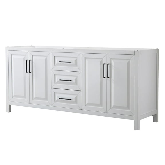 Wyndham Collection Wcv252580dcxsxxmxx Daria 79" Double Free Standing Vanity Cabinet Only -
