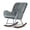 Dark Gray, variant on Severn Mid Century Modern Indoor Nursery Velvet Rocking Chairs in Dark Gray