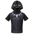 thumbnail image 3 of Marvel Avengers Black Panther Big Boys Hooded Athletic T-Shirt Mesh Shorts Outfit Set Toddler to Big Kid, 3 of 5