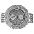 thumbnail image 2 of Mens New Diamond Watch Illusion Dial Fully Iced Band 3 Row 50mm 2 Ct., 2 of 7